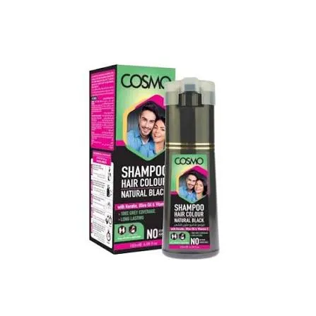 COSMO NATURAL BLACK HAIR CLR SHAMPOO 180ML