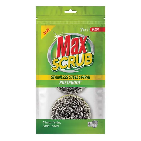 MAX SCRUB STAINLESS STEEL 2IN1 LARGE