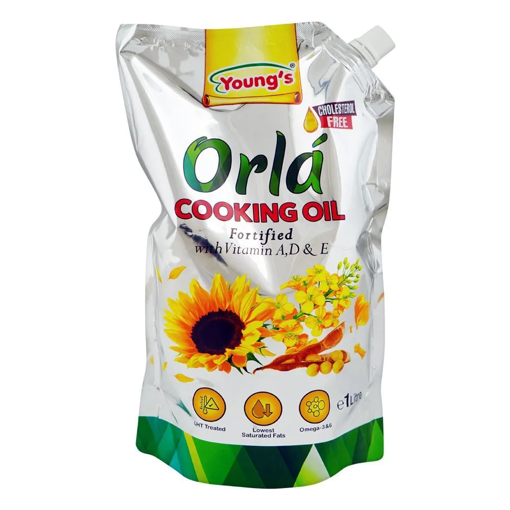 YOUNGS ORLA COOKING OIL PP 1 LTR POUCH